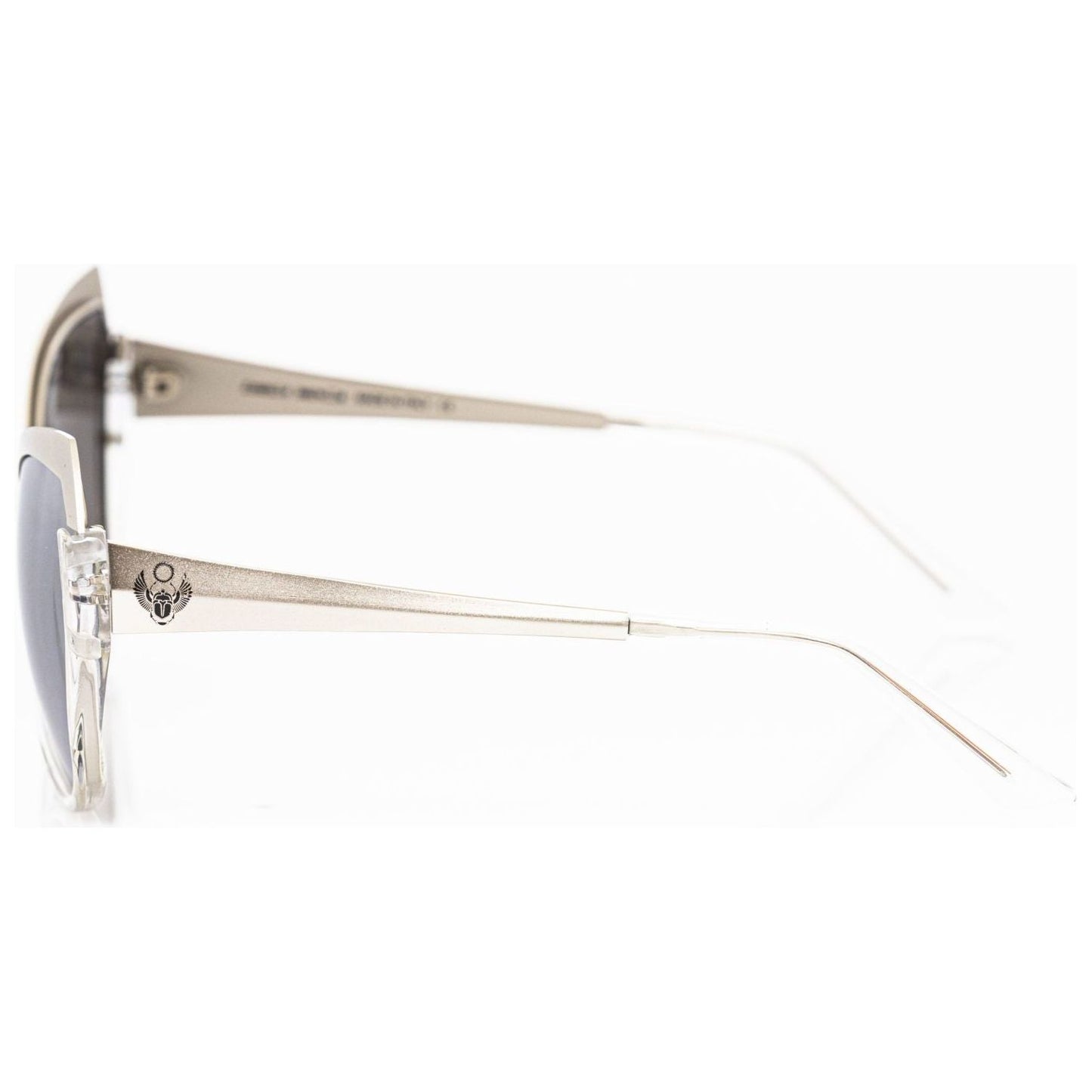 Frankie Morello Gray Acetate Women Sunglass Frankie Morello Light Gray