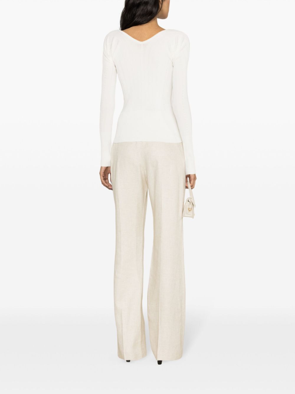 JACQUEMUS Top White Topwear JACQUEMUS White Smoke