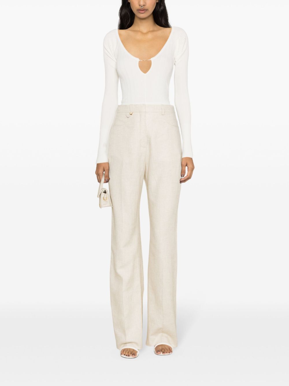JACQUEMUS Top White Topwear JACQUEMUS White Smoke