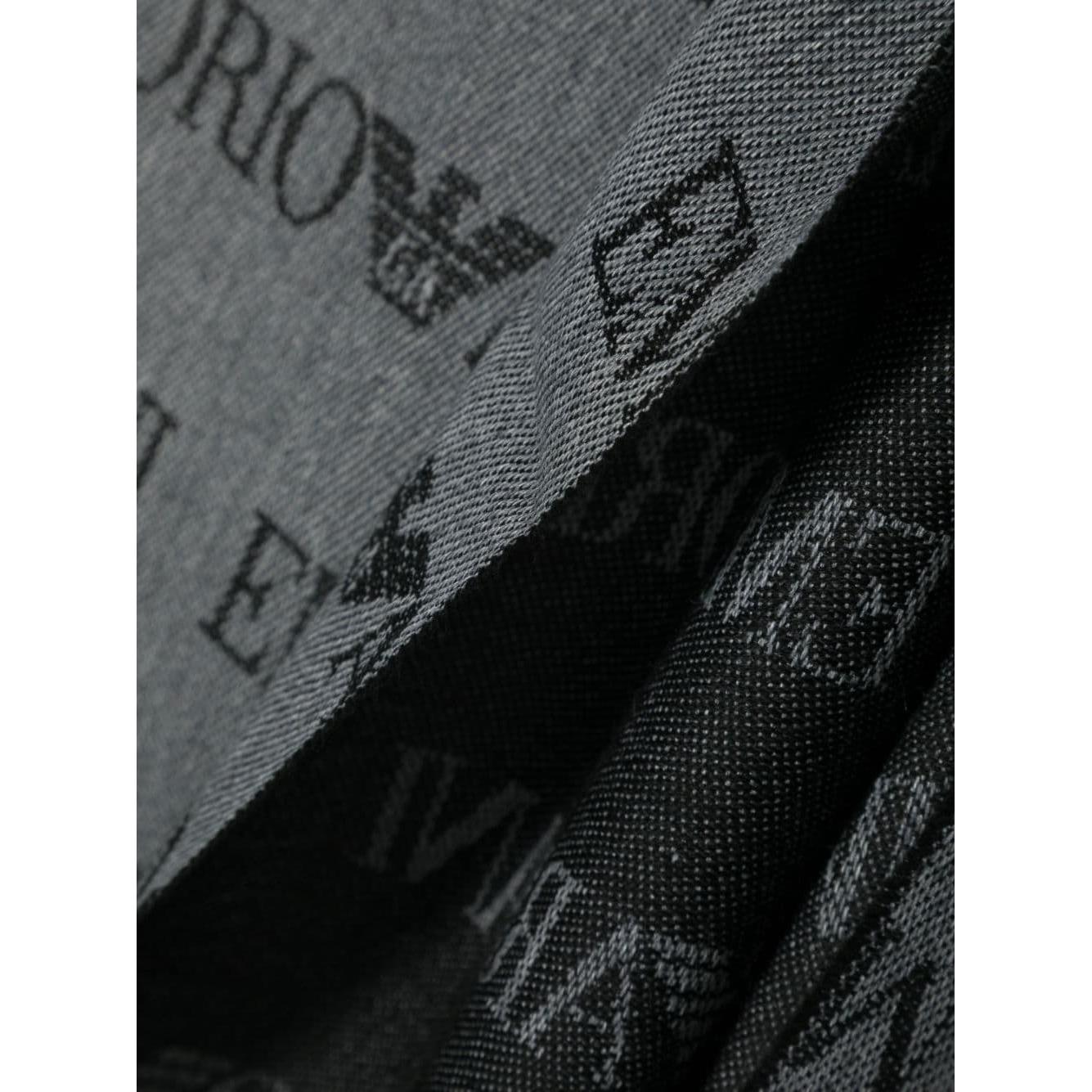 Emporio Armani Scarfs Grey Scarves Hats & Gloves Emporio Armani Black
