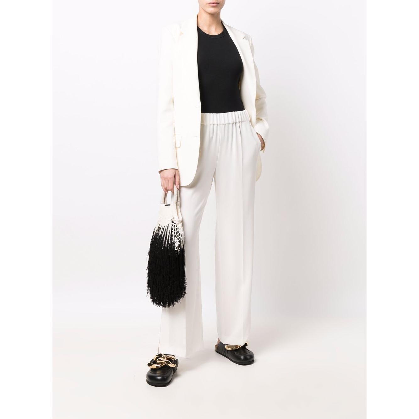 Alberto Biani White Cady Elasticated Trousers CC872AC0028100-P25