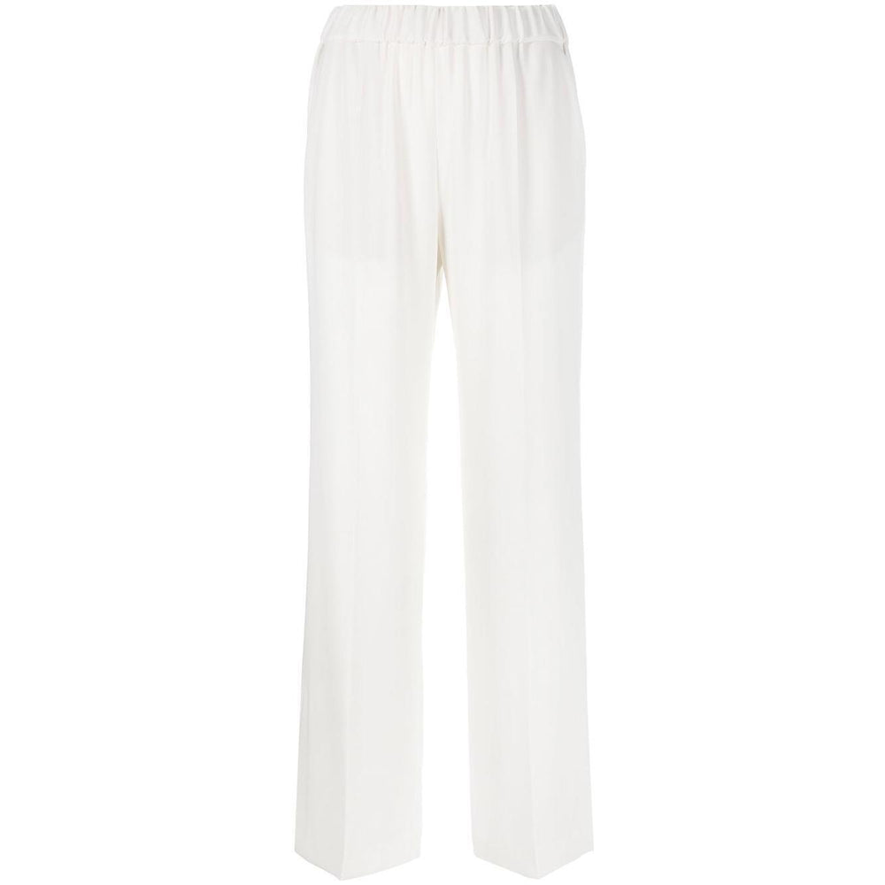 Alberto Biani White Cady Elasticated Trousers CC872AC0028100-P25