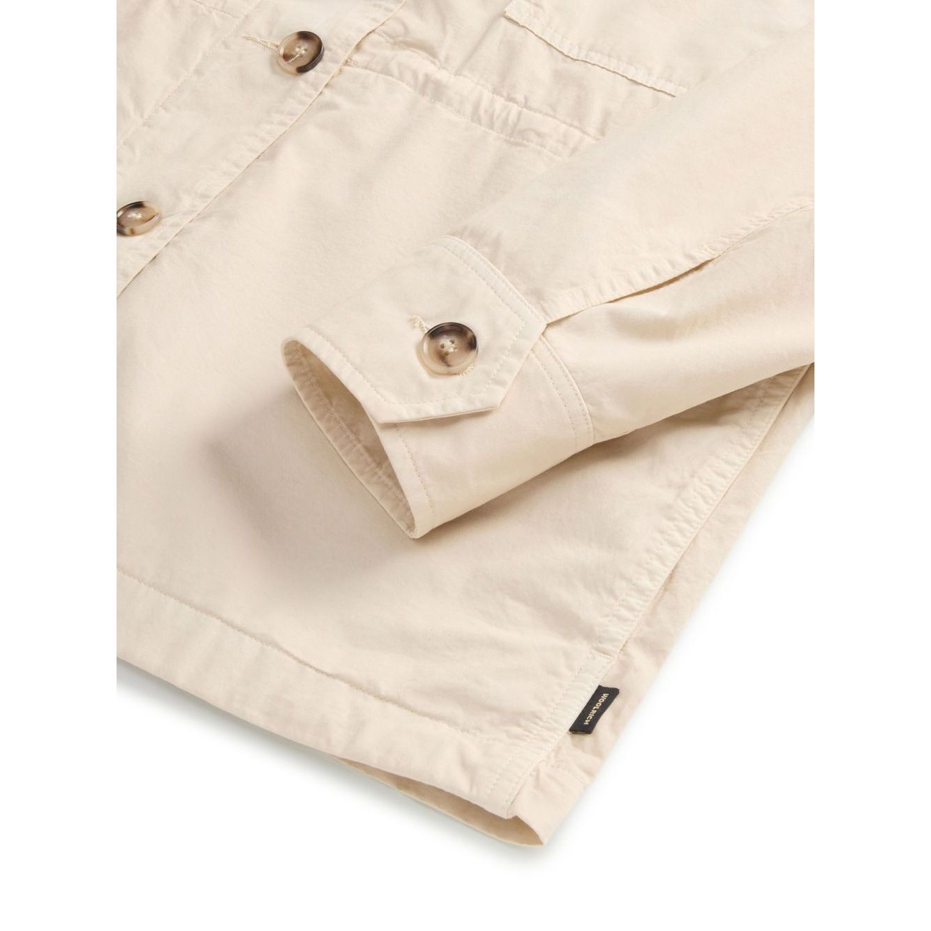 Woolrich Garment-Dyed Pure Cotton Overshirt beige Jackets