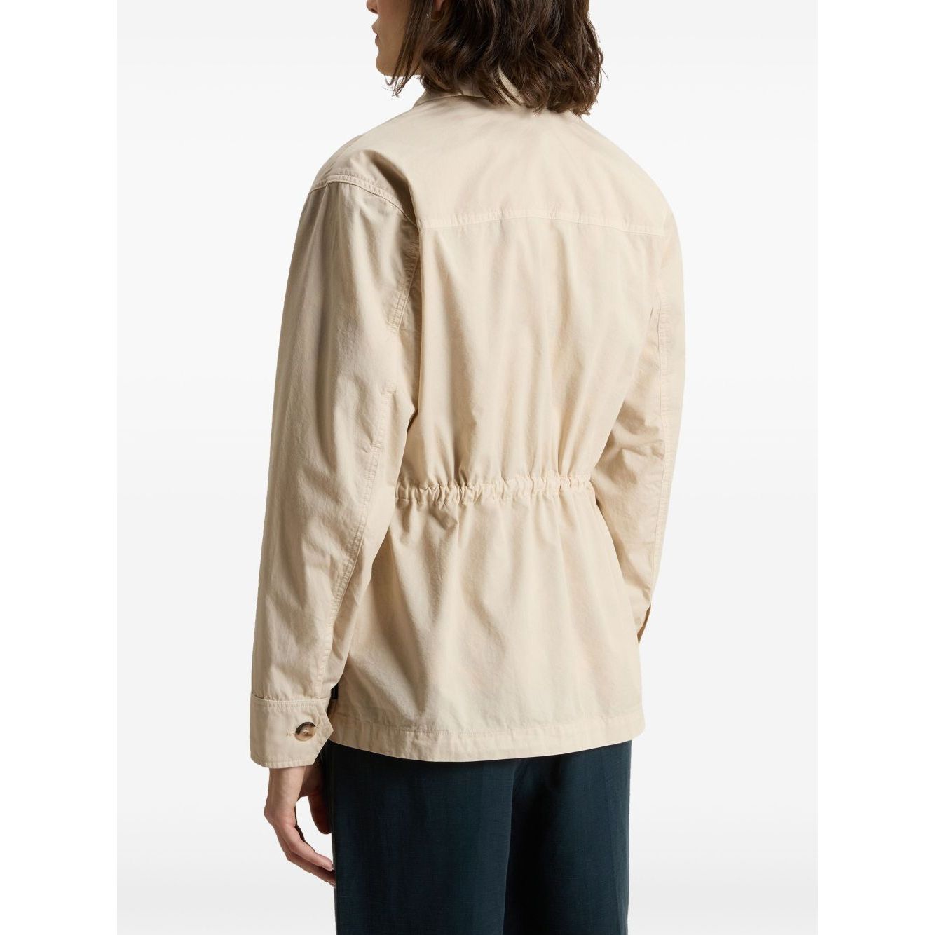 Woolrich Garment-Dyed Pure Cotton Overshirt beige Jackets