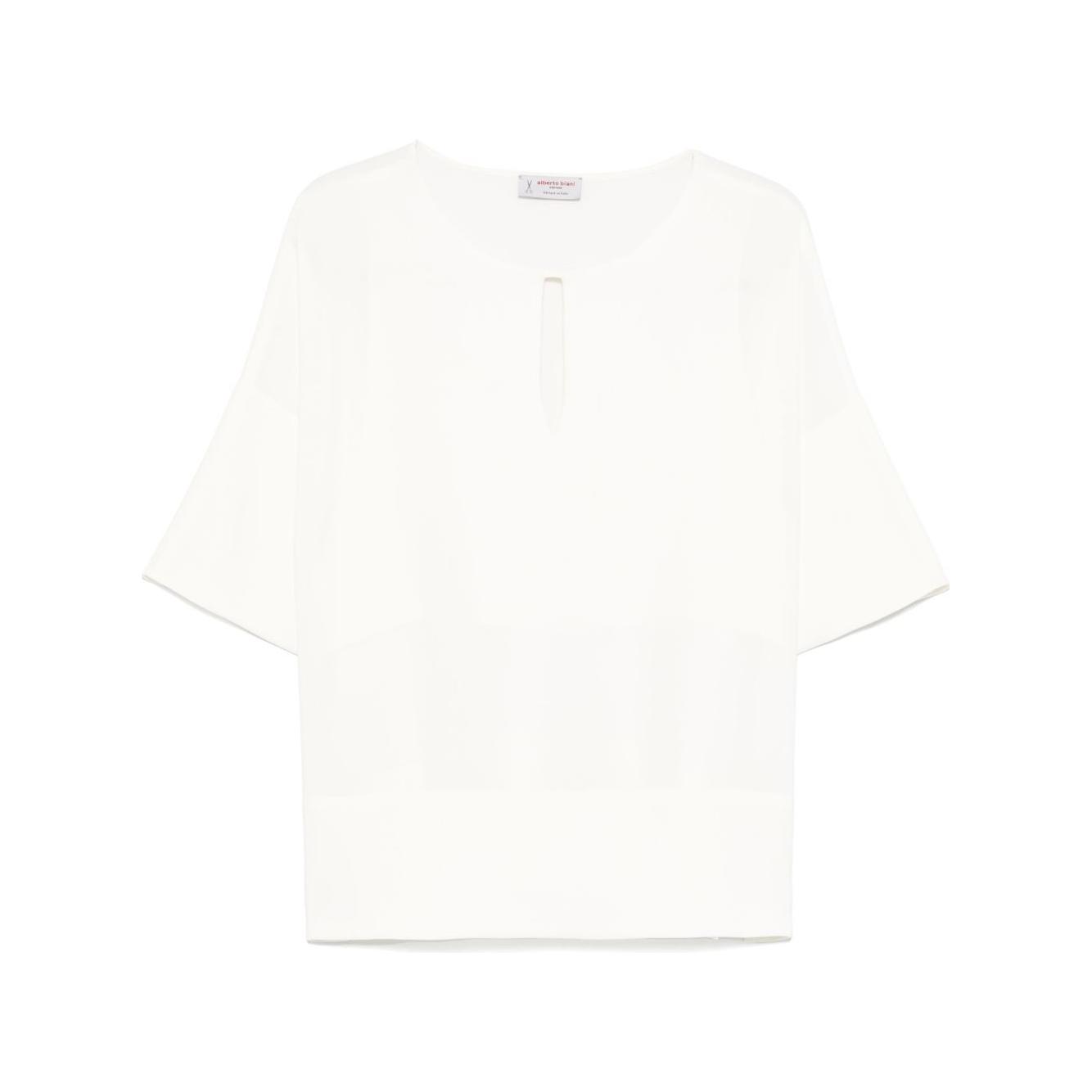 Alberto Biani Blouse with teardrop opening Shirts Alberto Biani Snow