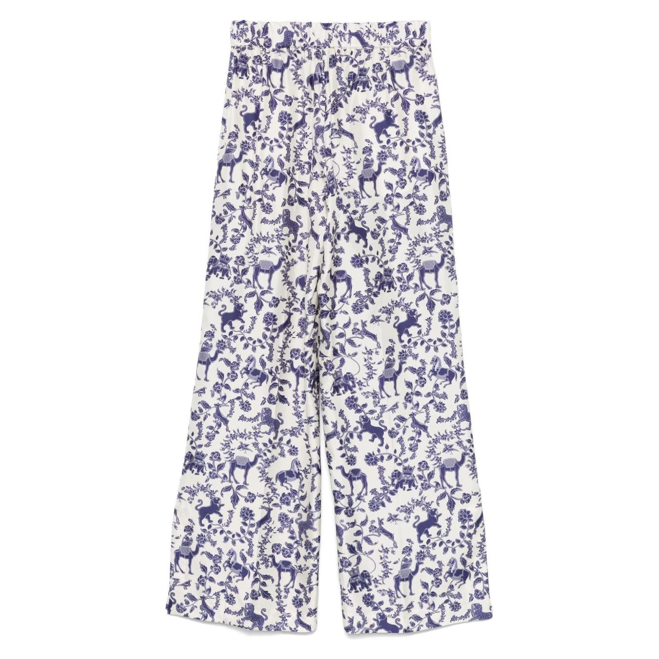 Alberto Biani printed trousers Trousers Alberto Biani Light Gray