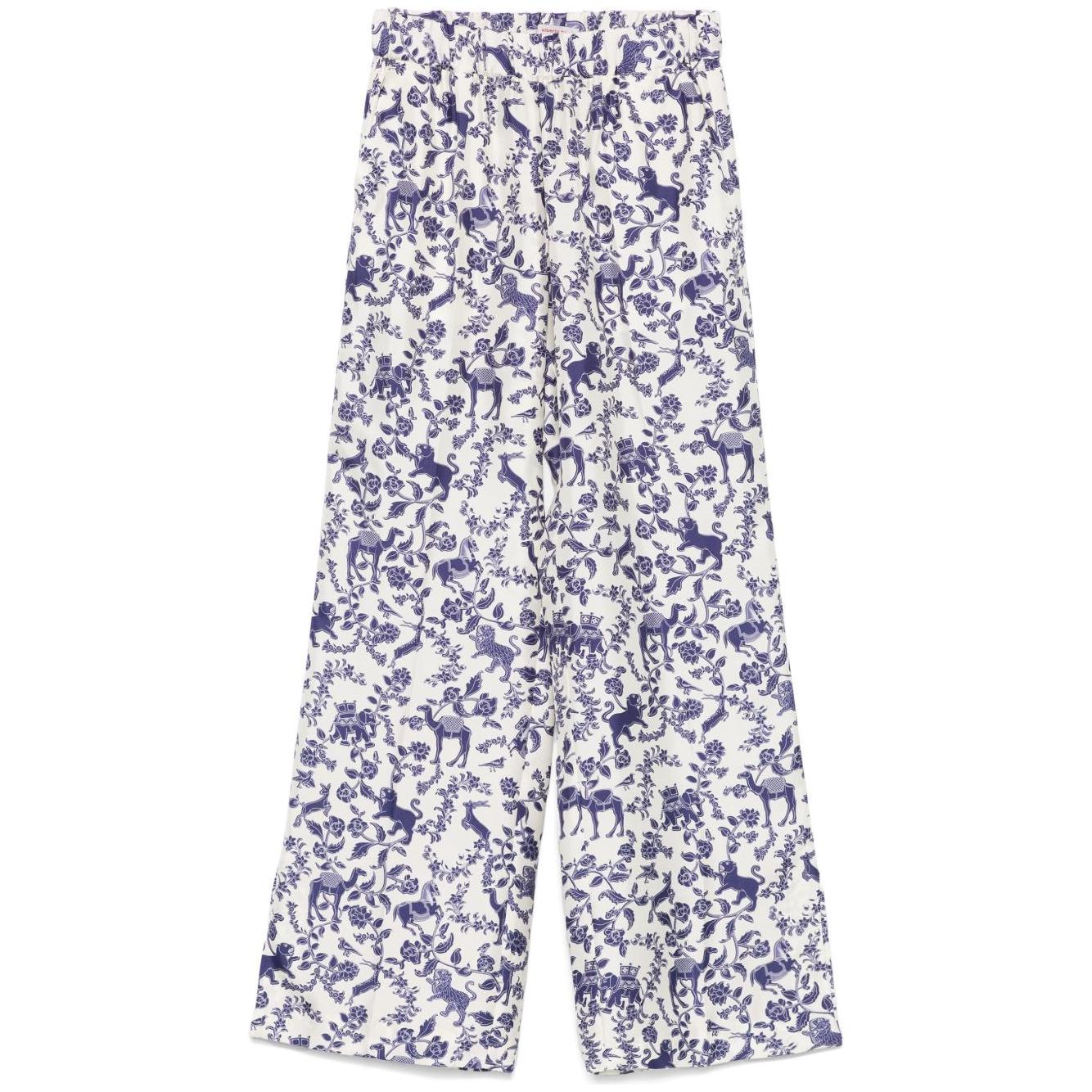 Alberto Biani printed trousers Trousers Alberto Biani Light Gray