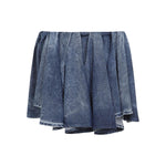 Diesel Diesel Asymmetric Mini Skirt in Blue A196870CMBP01-P25 LDin,Spring - Summer 2025,Women,Women > Clothing,Women > Clothing > Short trousers,Yes Eu