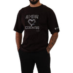 Dolce & Gabbana Elegant Burgundy L'Amore Crew Neck Tee Dolce & Gabbana Black