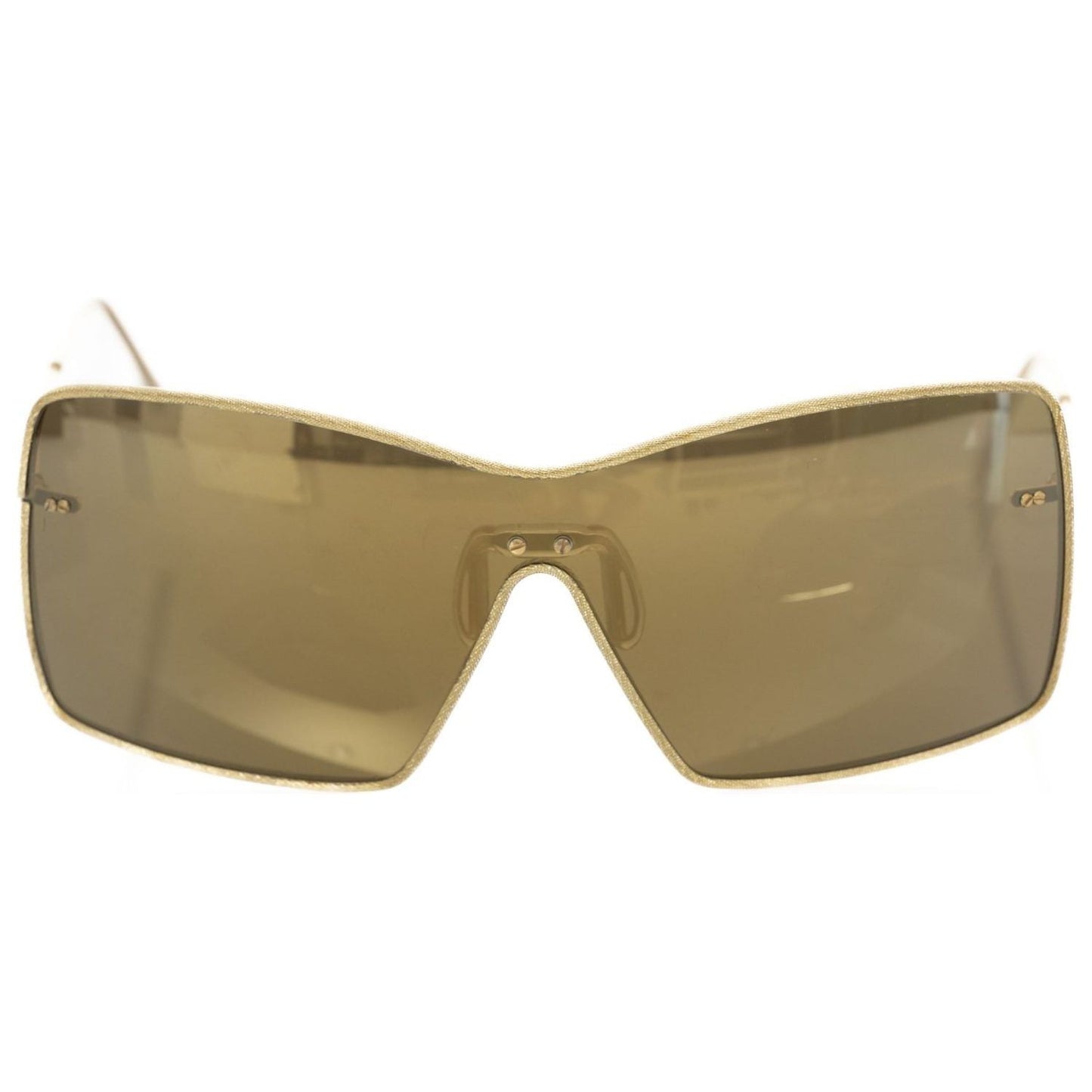 Frankie Morello Gold Metallic Sunglasses for Women Frankie Morello Dim Gray