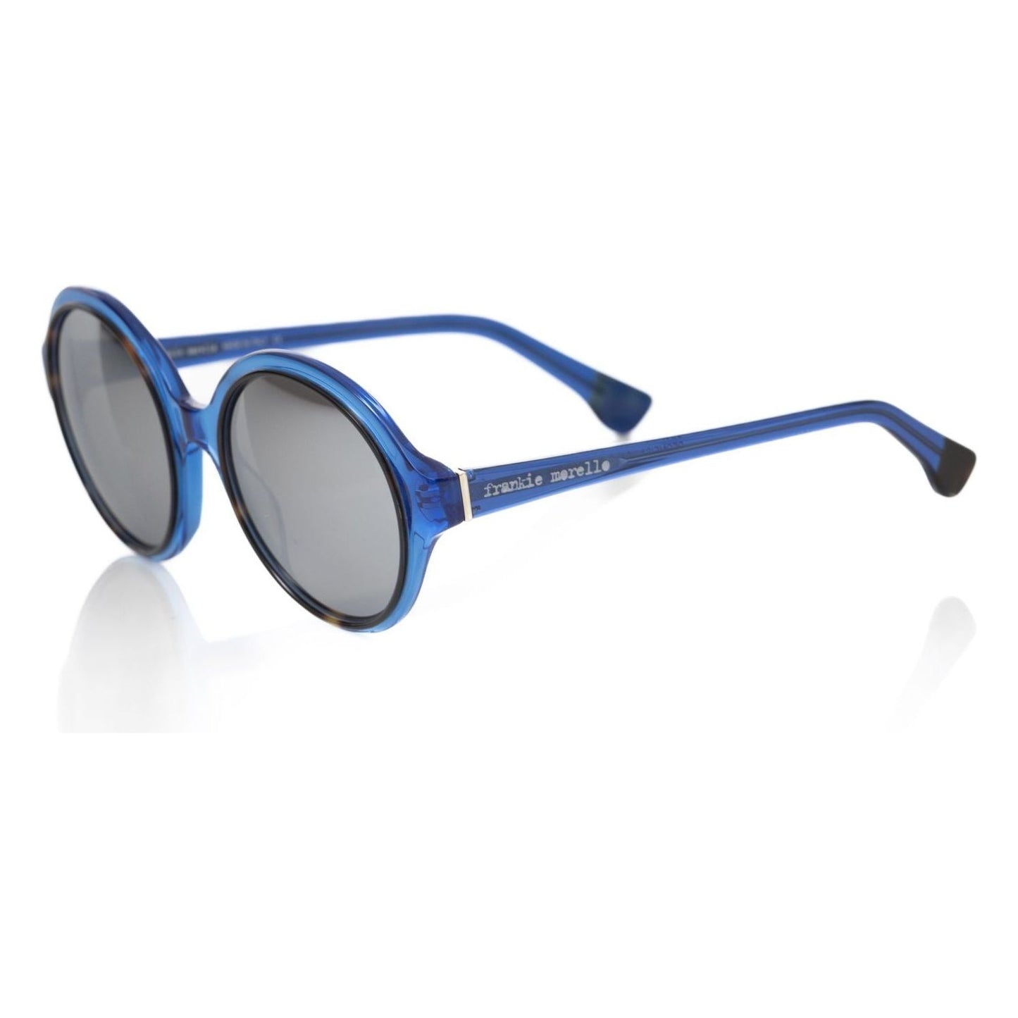 Frankie Morello Blue Acetate Women Sunglass Frankie Morello Light Slate Gray