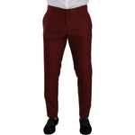 Dolce & Gabbana Elegant Cashmere-Silk Red Dress Pants Dolce & Gabbana Black