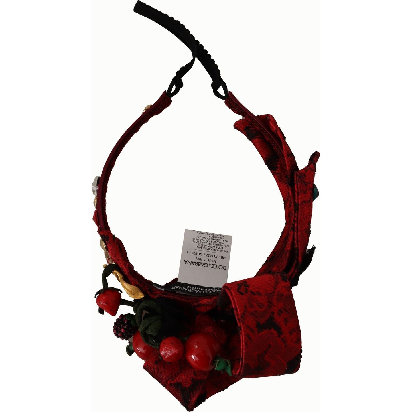 Dolce & Gabbana Cherry Sicily Embellished Red Diadem Dolce & Gabbana White Smoke