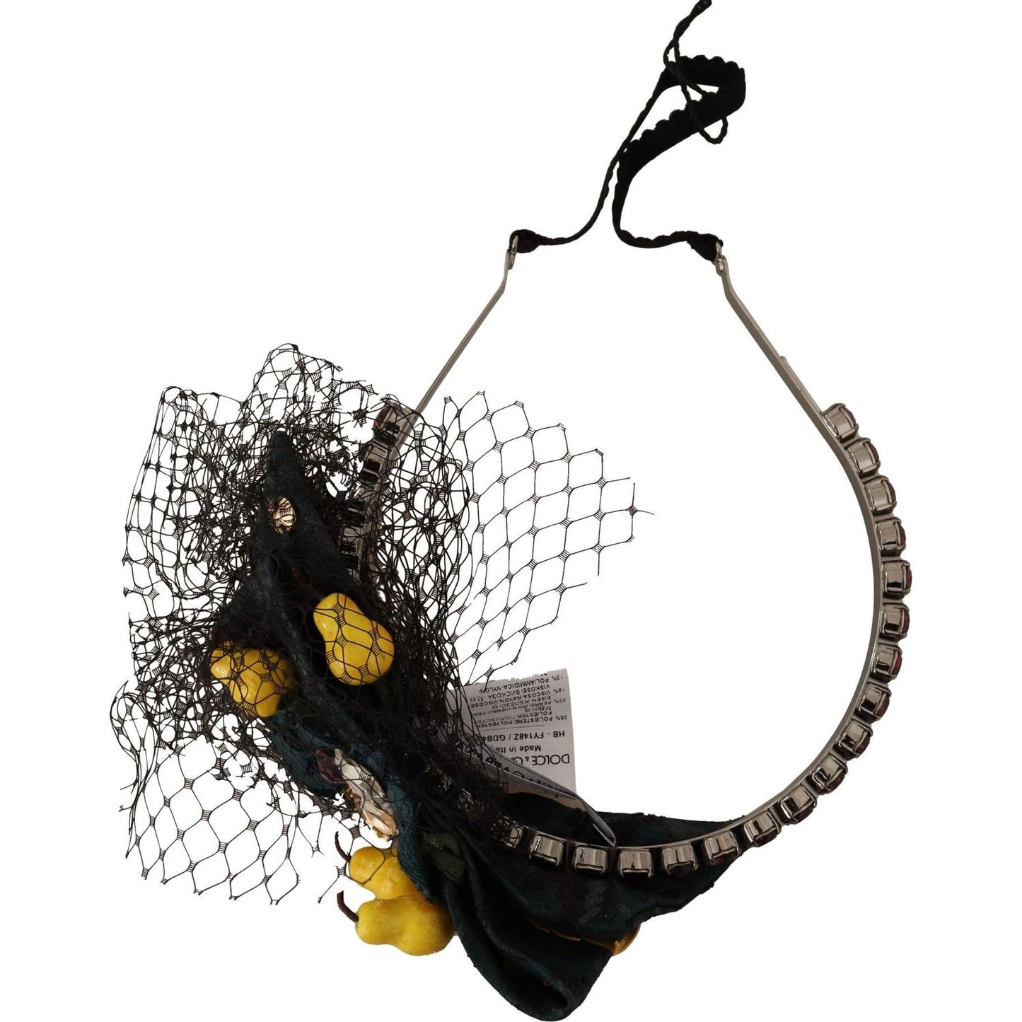 Dolce & Gabbana Charming Sicilian Lemon Crystal Headband Dolce & Gabbana Light Gray