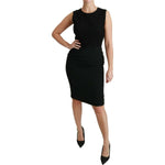 Dolce & Gabbana Black Lace Gown Bodycon Sheath Dress DR1951- 38