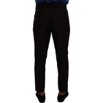 Dolce & Gabbana Elegant Burgundy Wool Jogger Pants Dolce & Gabbana Black