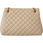 Versace Elegant Quilted Nappa Leather Tote Versace Tan