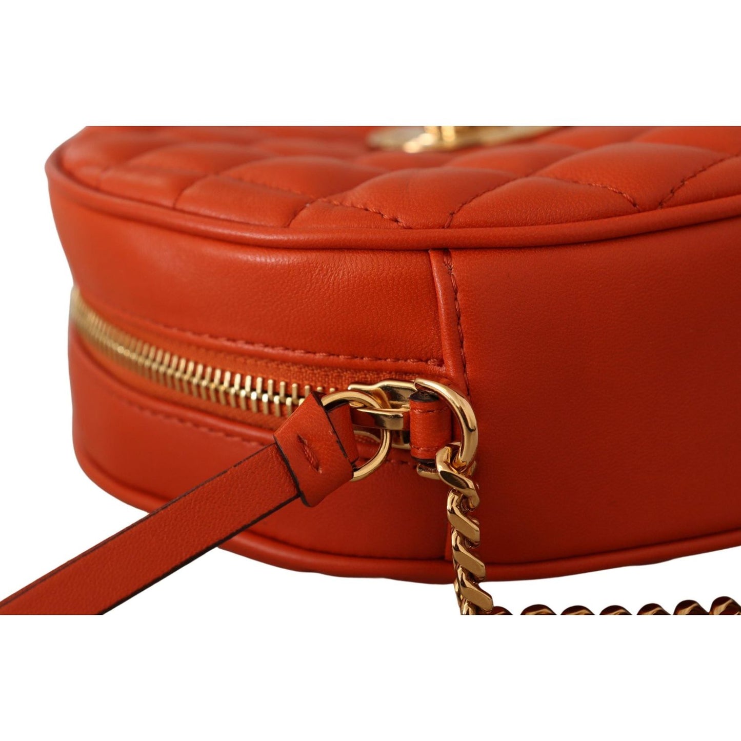 Versace Elegant Round Nappa Leather Crossbody Bag Crossbody Bag Versace Brown