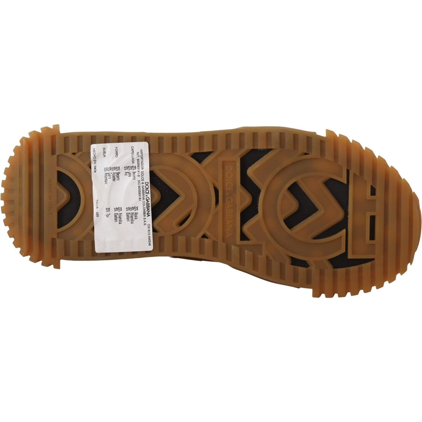 Dolce & Gabbana Elegant Textured NS1 Sneaker Charisma Dolce & Gabbana Saddle Brown