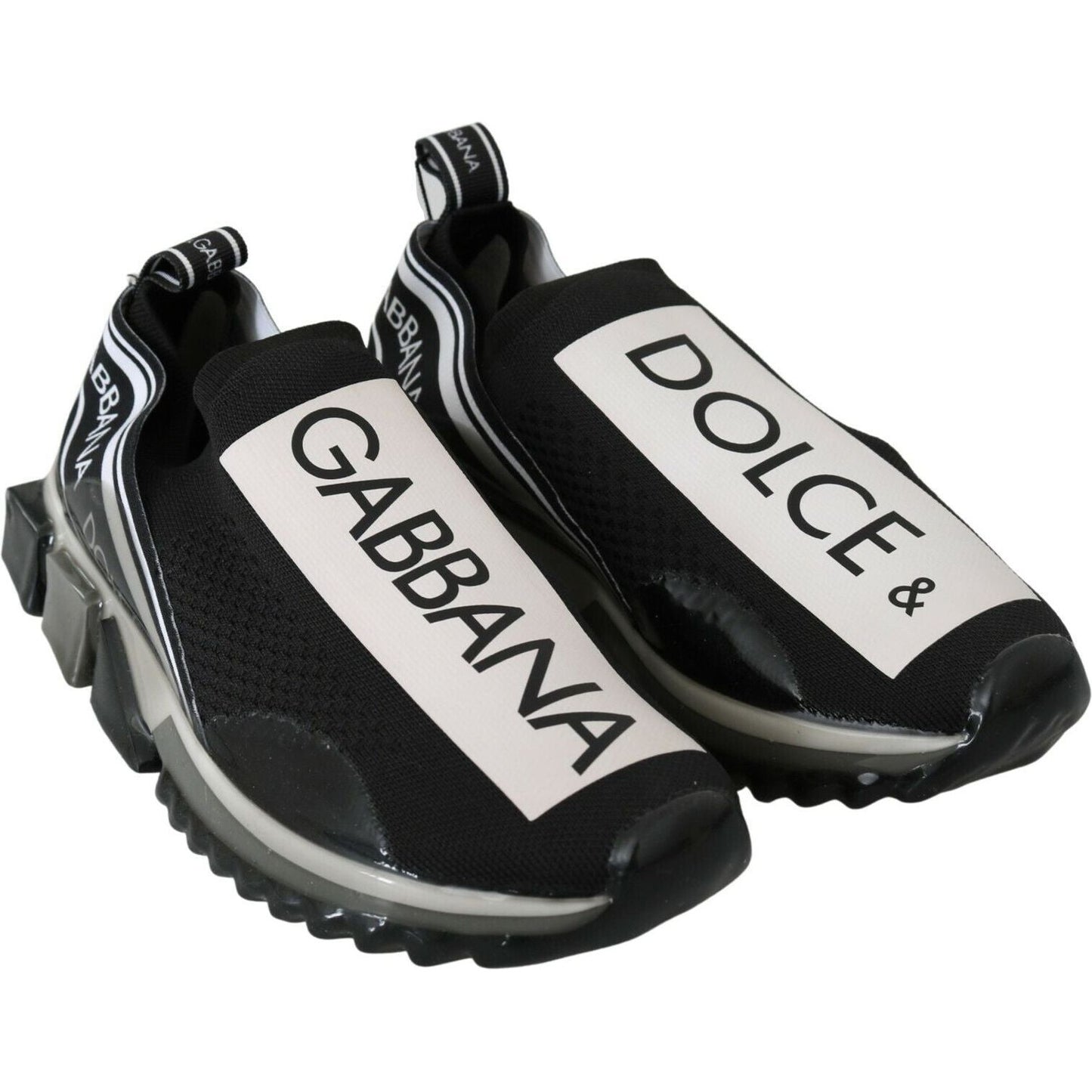 Dolce & Gabbana Dapper Black Casual Sport Sneakers Dolce & Gabbana Light Gray