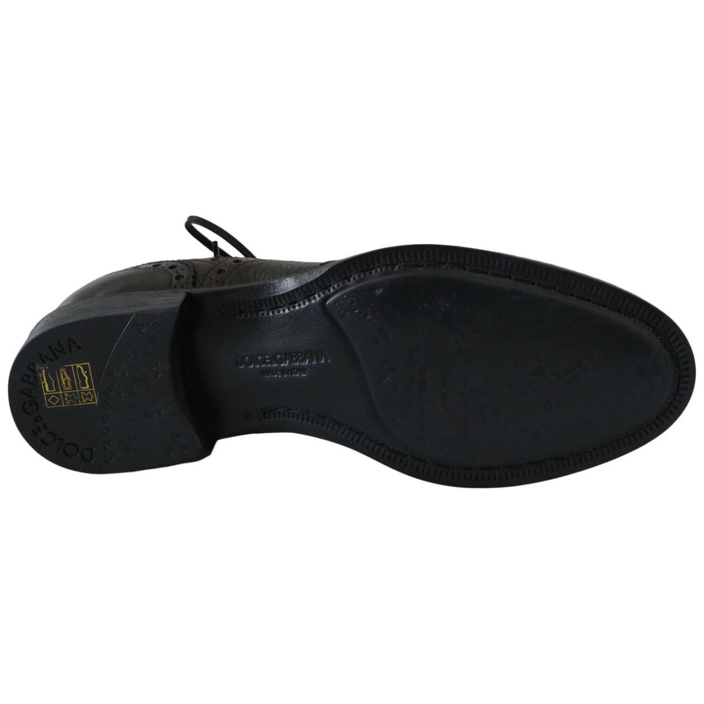 Dolce & Gabbana Elegant Wingtip Derby Dress Shoes Dolce & Gabbana Black