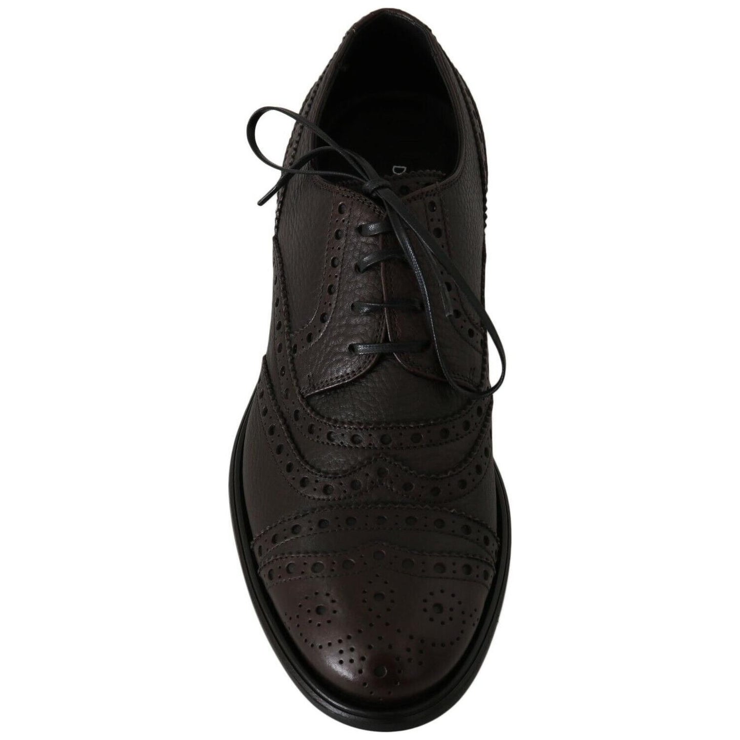 Dolce & Gabbana Elegant Wingtip Derby Dress Shoes Dolce & Gabbana Black