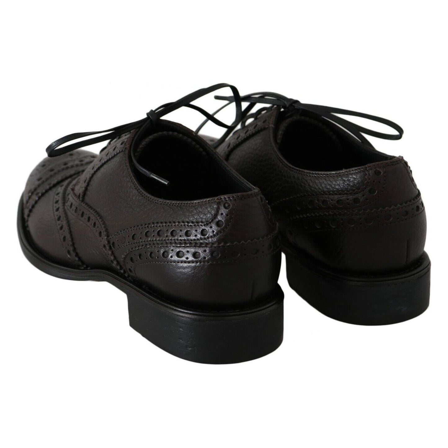 Dolce & Gabbana Elegant Wingtip Derby Dress Shoes Dolce & Gabbana Black