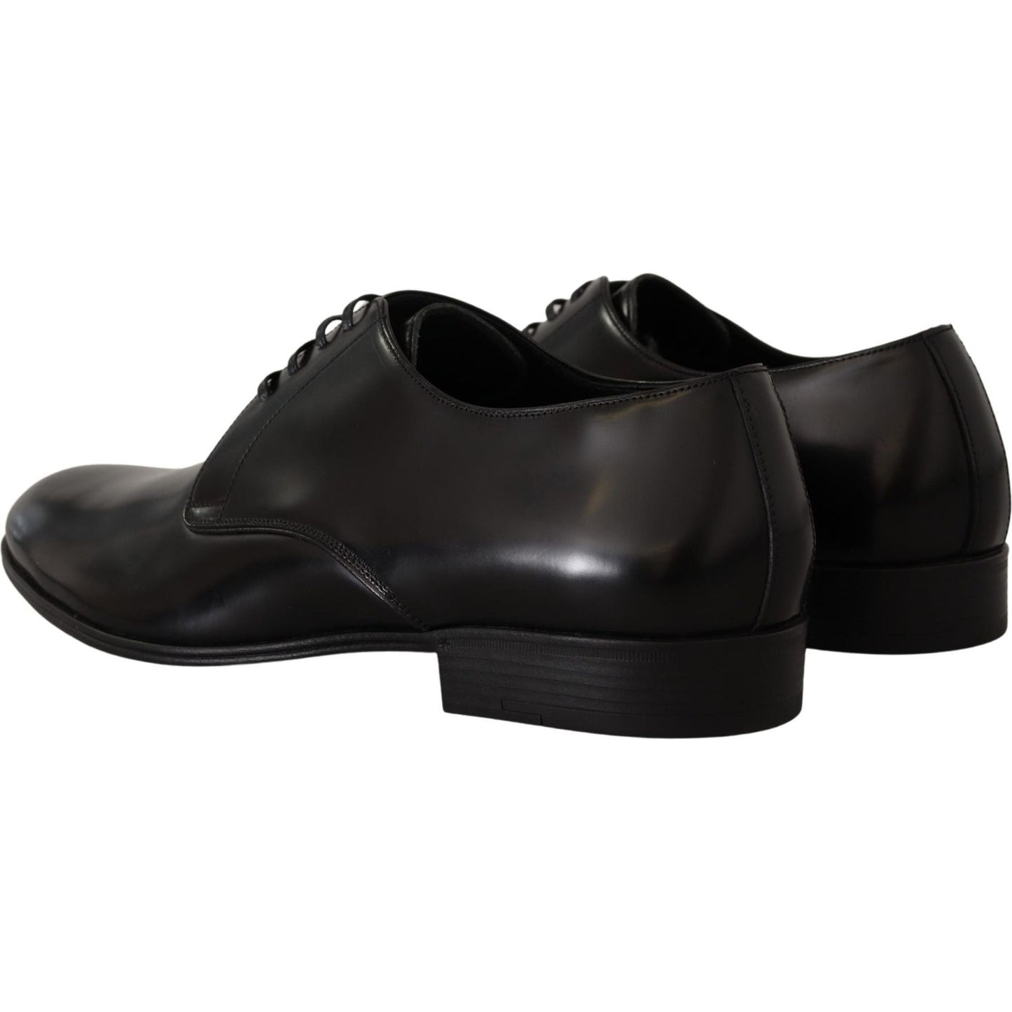 Dolce & Gabbana Elegant Black Leather Derby Shoes Dolce & Gabbana Black