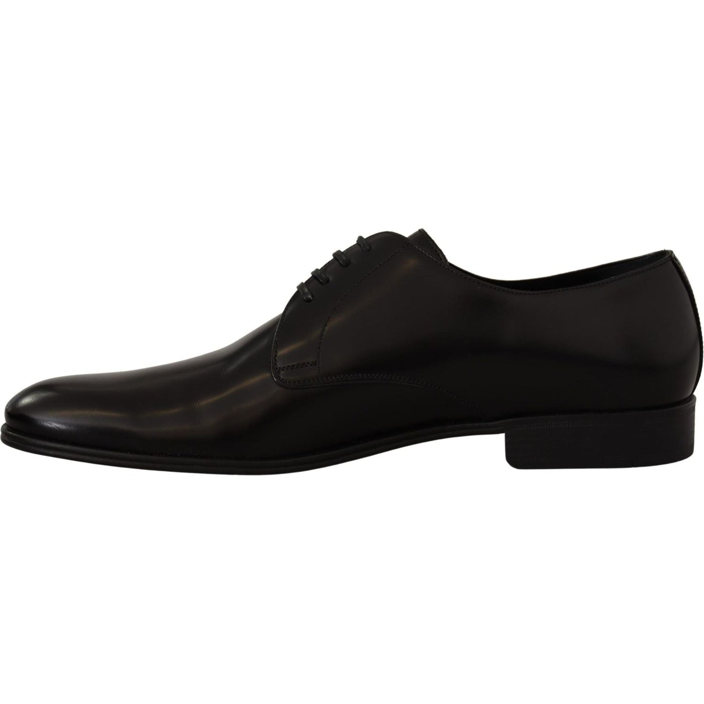 Dolce & Gabbana Elegant Black Leather Derby Shoes Dolce & Gabbana Black