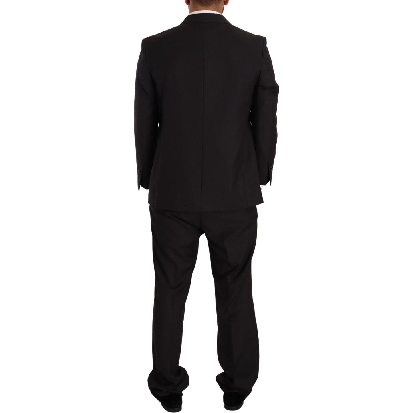 Domenico Tagliente Elegant Dark Grey Two-Piece Suit Domenico Tagliente Black