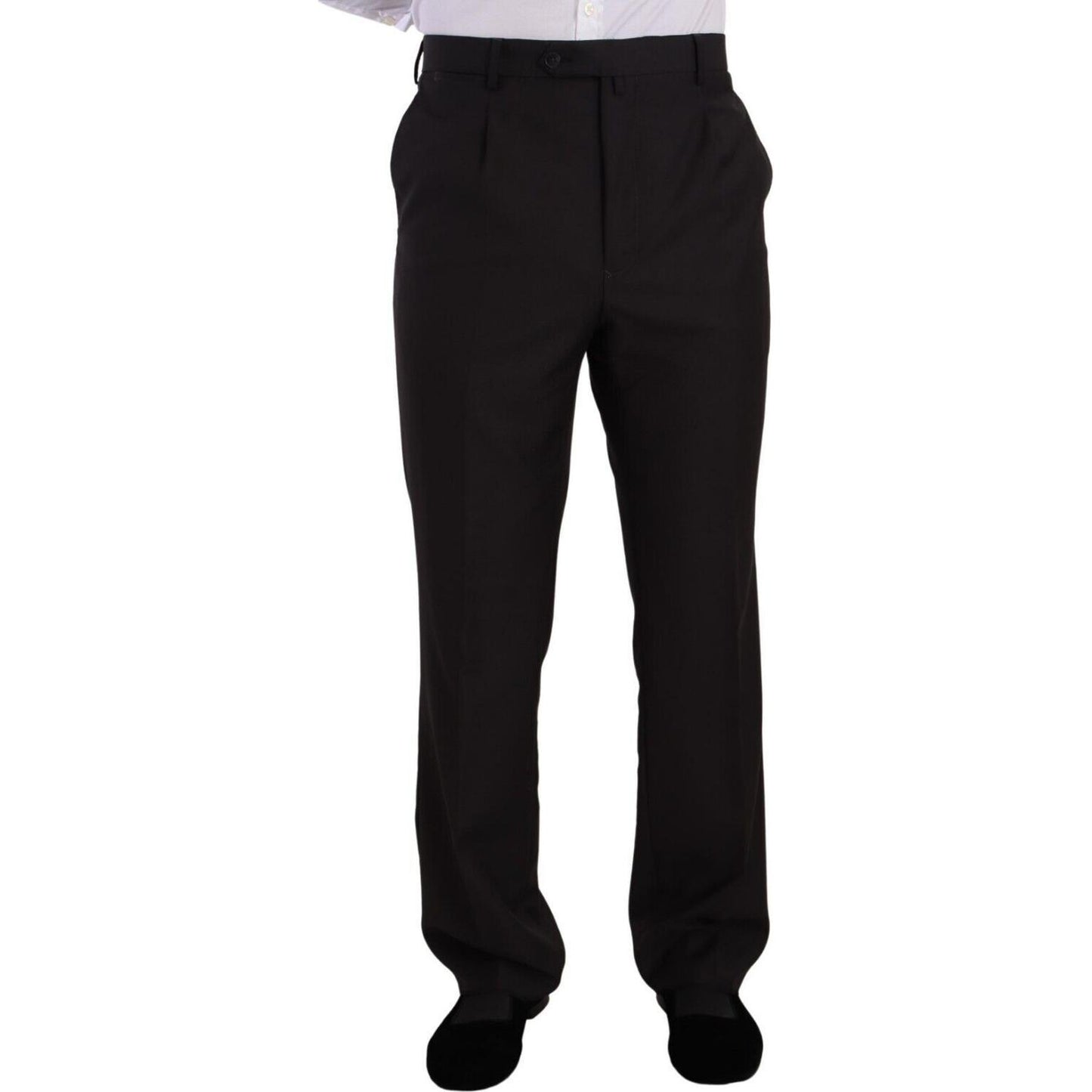 Domenico Tagliente Elegant Dark Grey Two-Piece Suit Domenico Tagliente Black