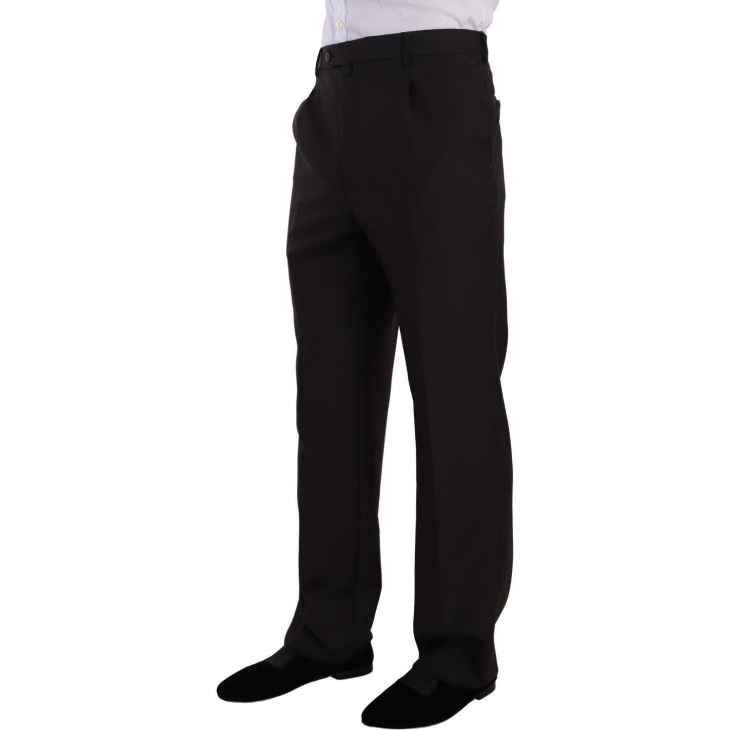 Domenico Tagliente Elegant Dark Grey Two-Piece Suit Domenico Tagliente Black