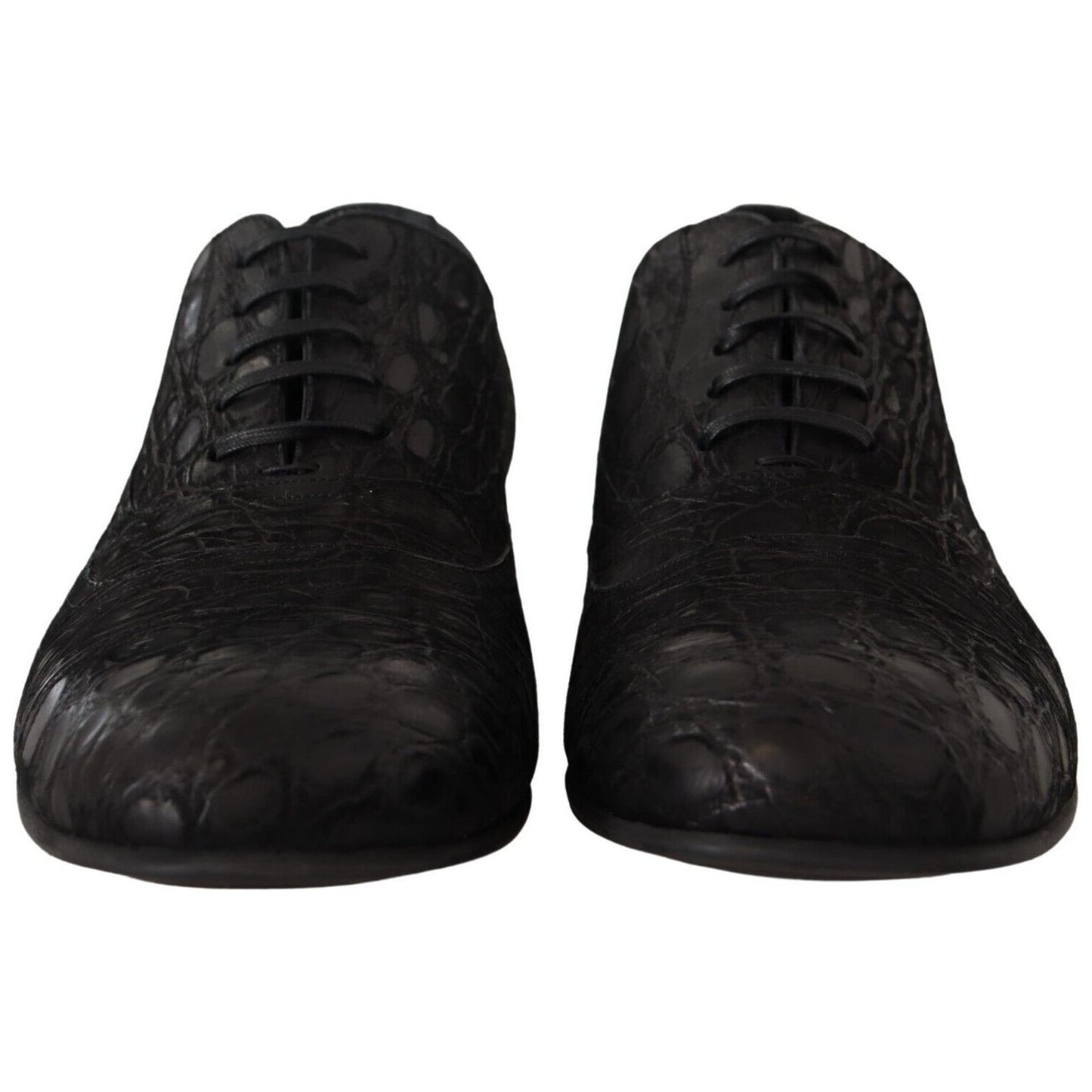 Dolce & Gabbana Elegant Exotic Leather Oxford Shoes Dolce & Gabbana Black