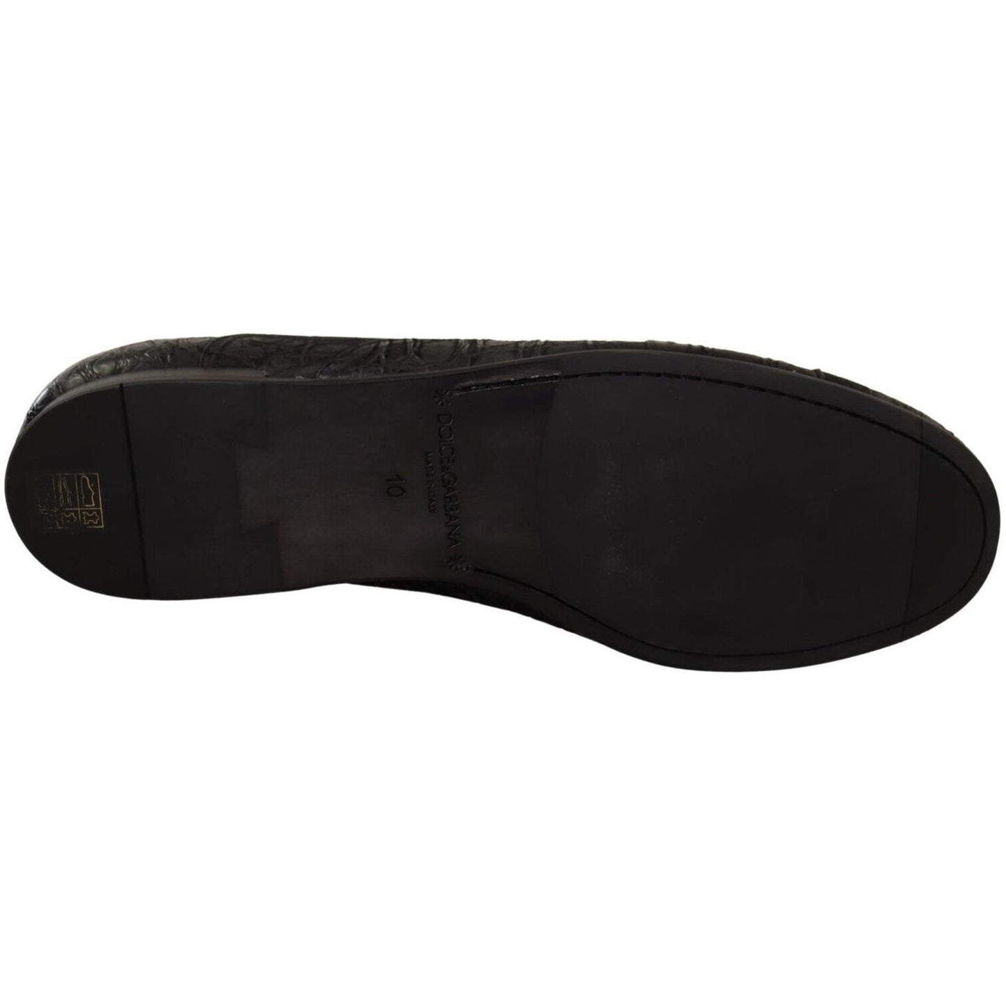 Dolce & Gabbana Elegant Exotic Leather Oxford Shoes Dolce & Gabbana Black