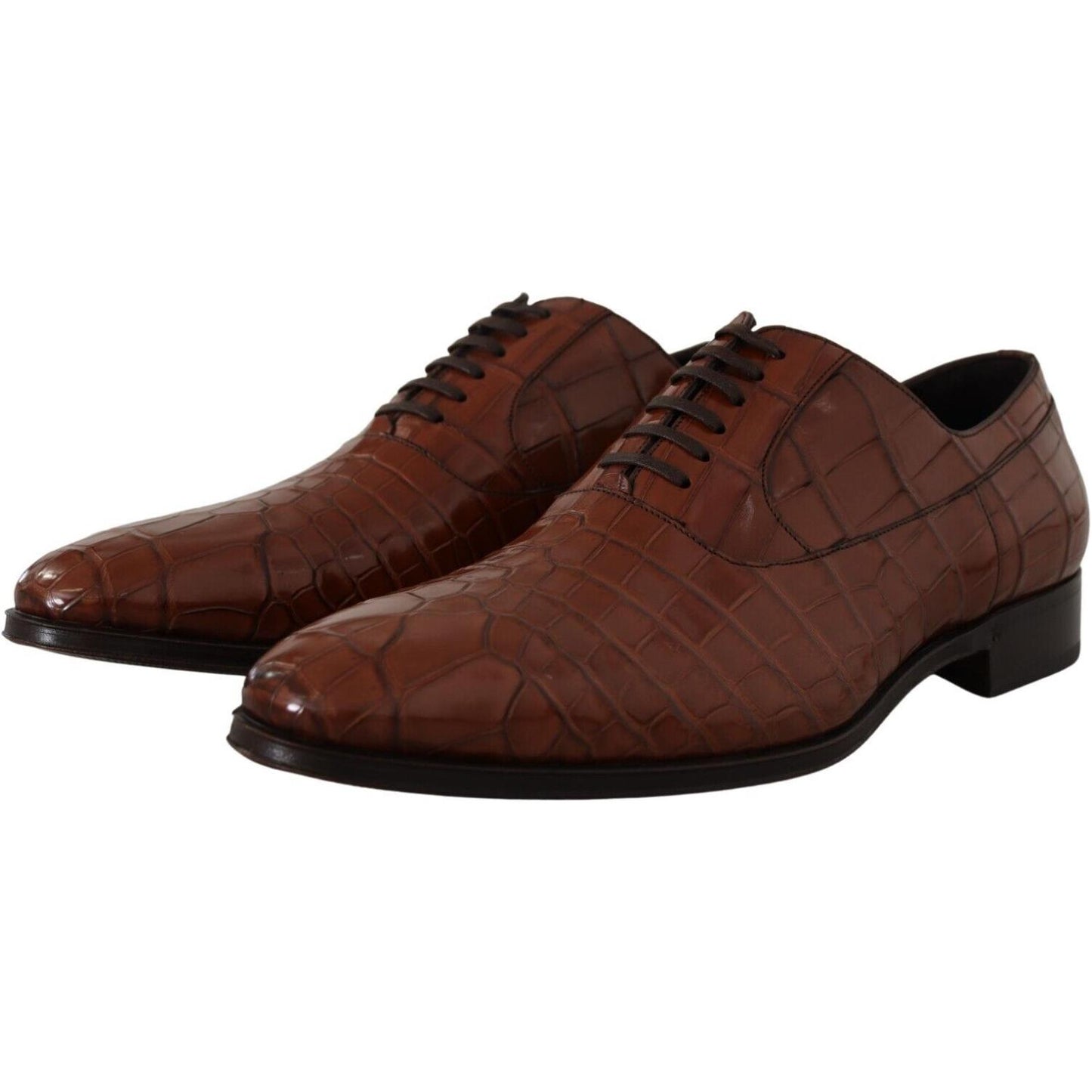 Dolce & Gabbana Elegant Exotic Crocodile Leather Formal Shoes Dolce & Gabbana Dark Slate Gray