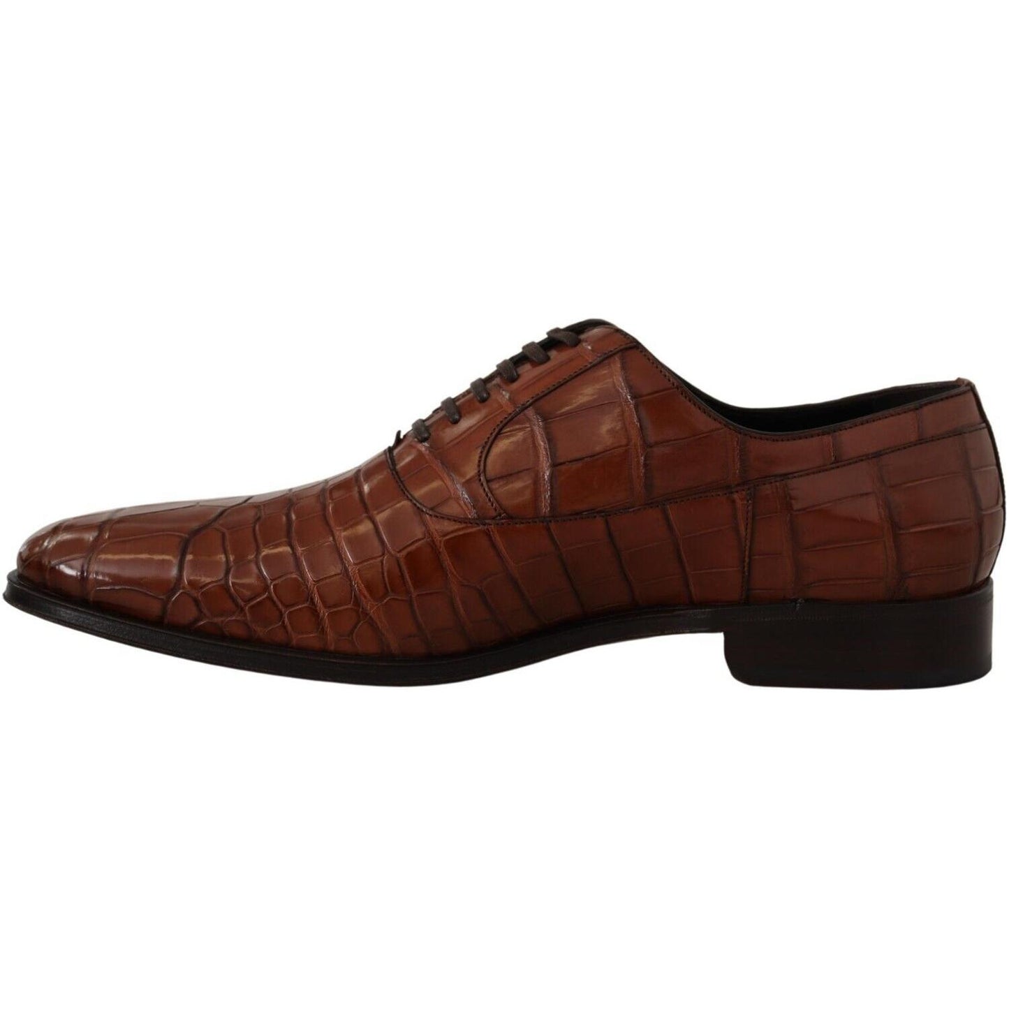 Dolce & Gabbana Elegant Exotic Crocodile Leather Formal Shoes Dolce & Gabbana Black