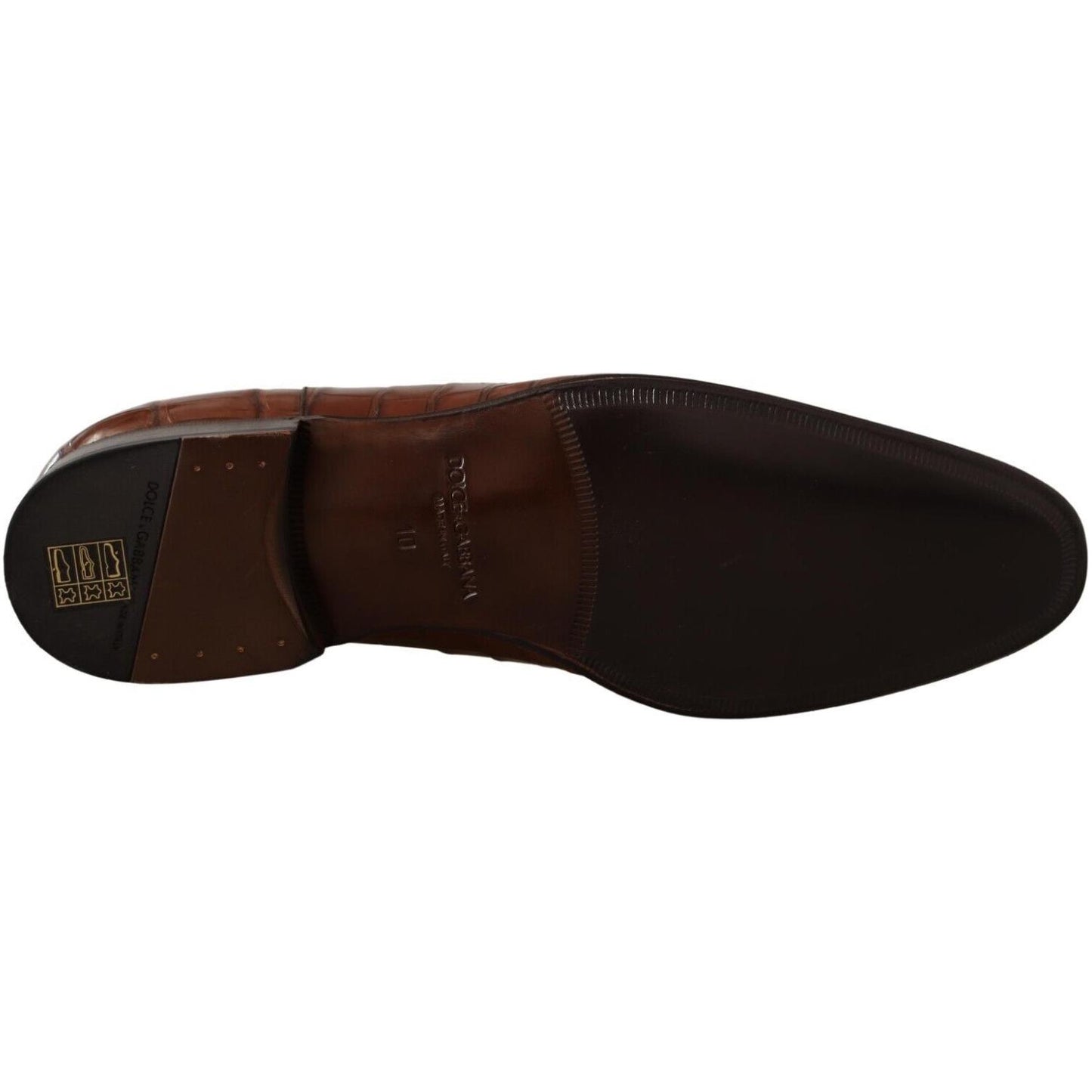 Dolce & Gabbana Elegant Exotic Crocodile Leather Formal Shoes Dolce & Gabbana Black