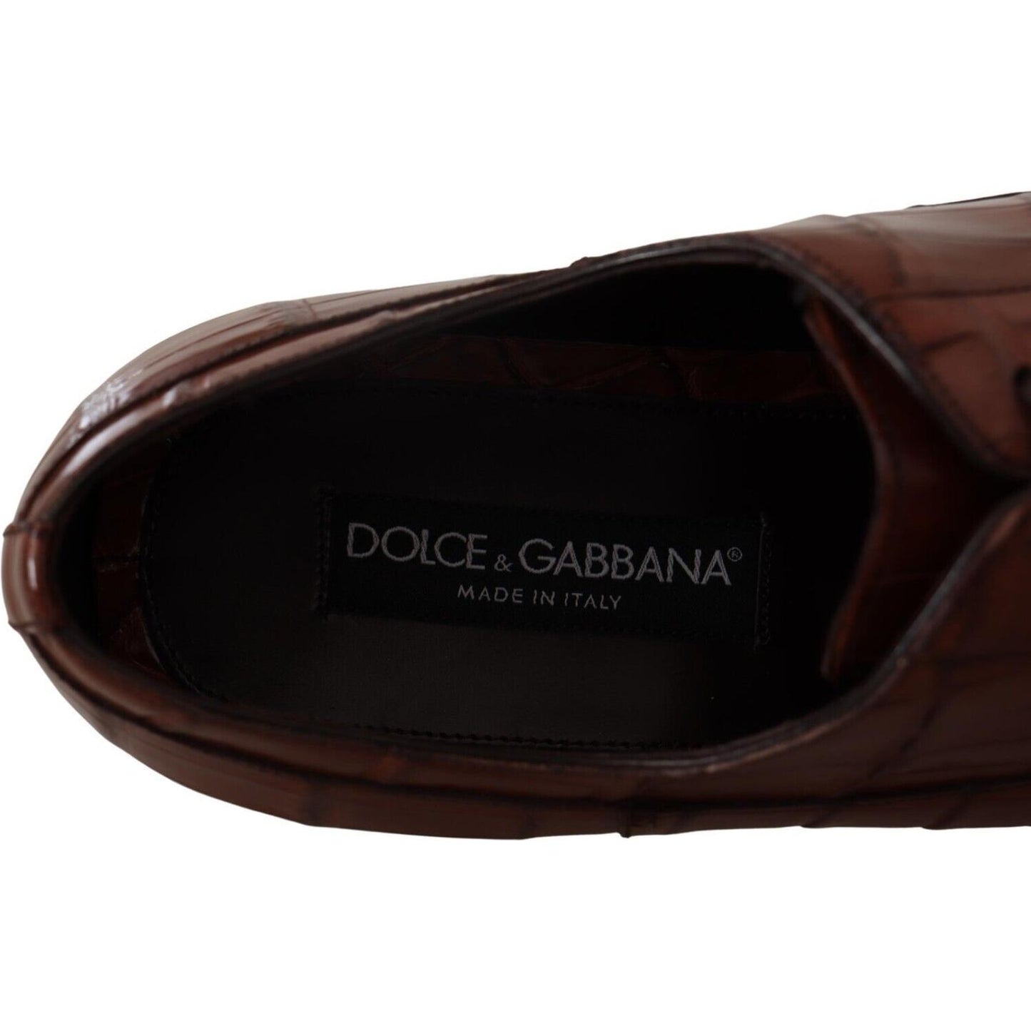 Dolce & Gabbana Elegant Exotic Crocodile Leather Formal Shoes Dolce & Gabbana Black