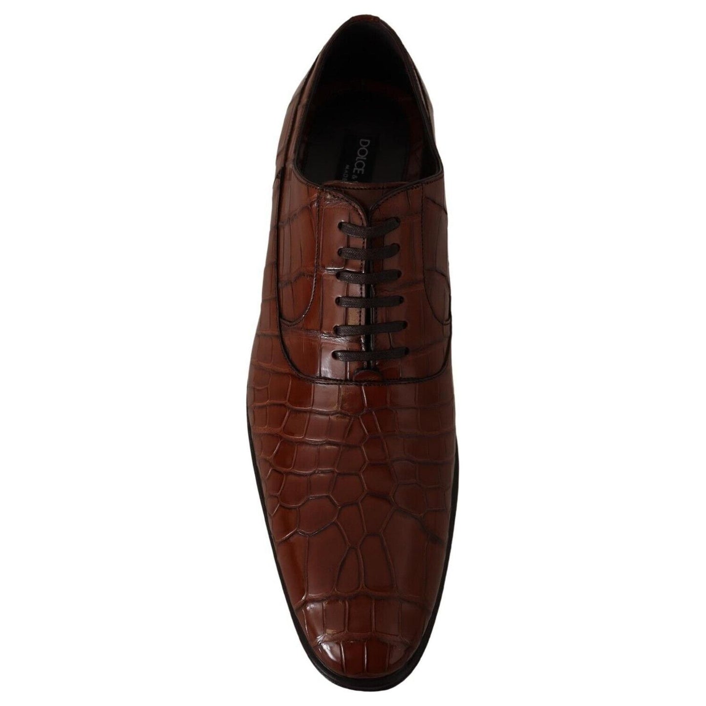 Dolce & Gabbana Elegant Exotic Crocodile Leather Formal Shoes Dolce & Gabbana Black