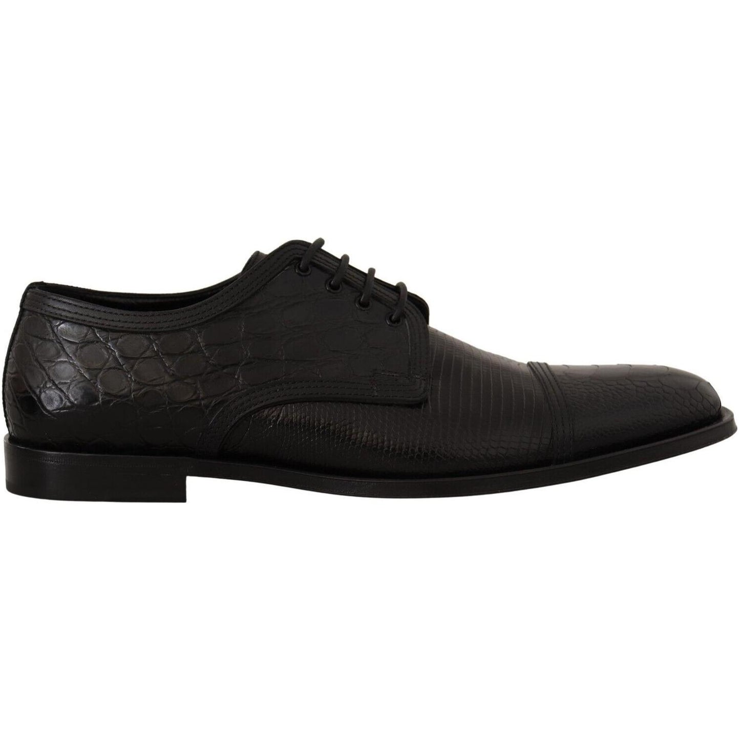 Dolce & Gabbana Exotic Leather Formal Lace-Up Shoes Dolce & Gabbana Black