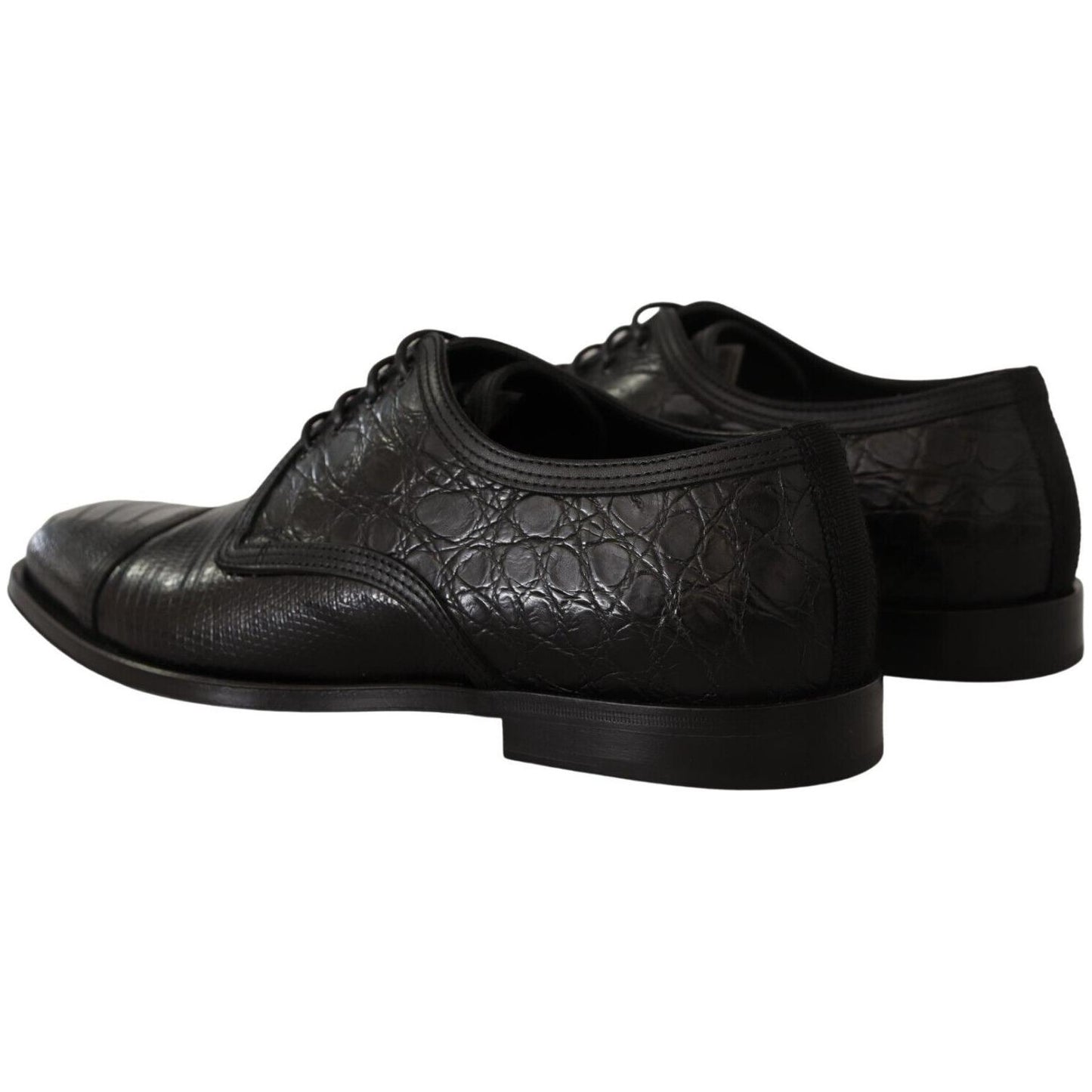 Dolce & Gabbana Exotic Leather Formal Lace-Up Shoes Dolce & Gabbana Black
