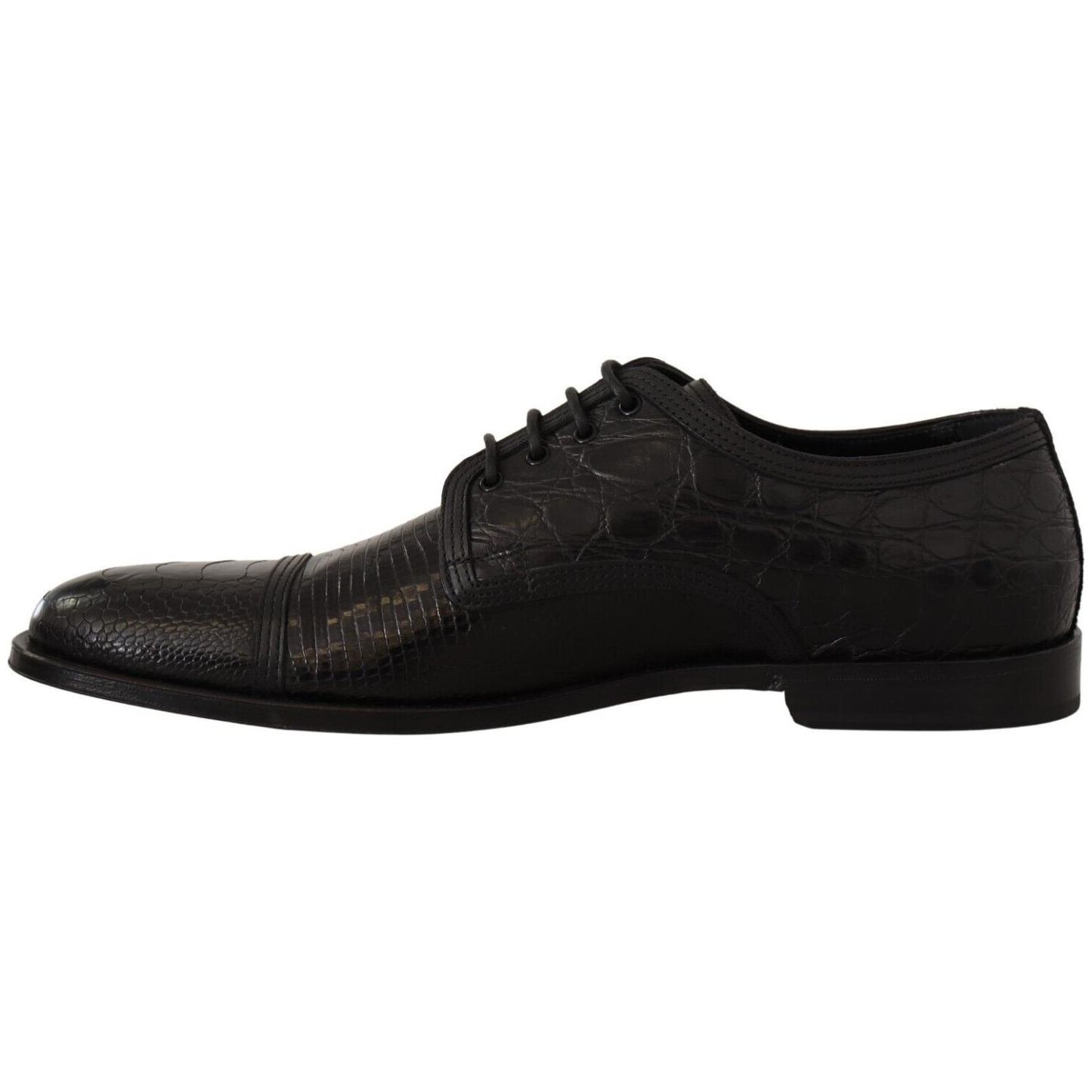 Dolce & Gabbana Exotic Leather Formal Lace-Up Shoes Dolce & Gabbana Black