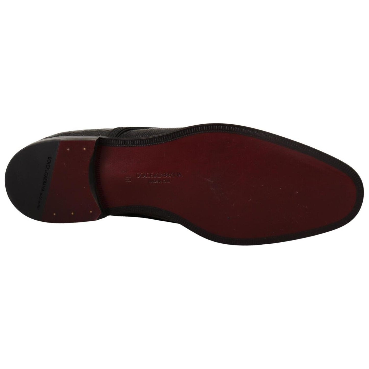 Dolce & Gabbana Exotic Leather Formal Lace-Up Shoes Dolce & Gabbana Black