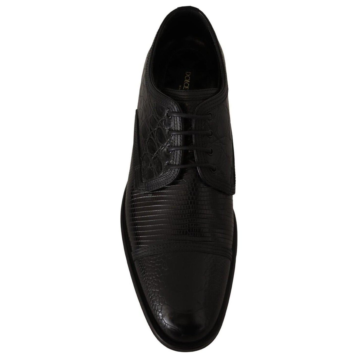 Dolce & Gabbana Exotic Leather Formal Lace-Up Shoes Dolce & Gabbana Black