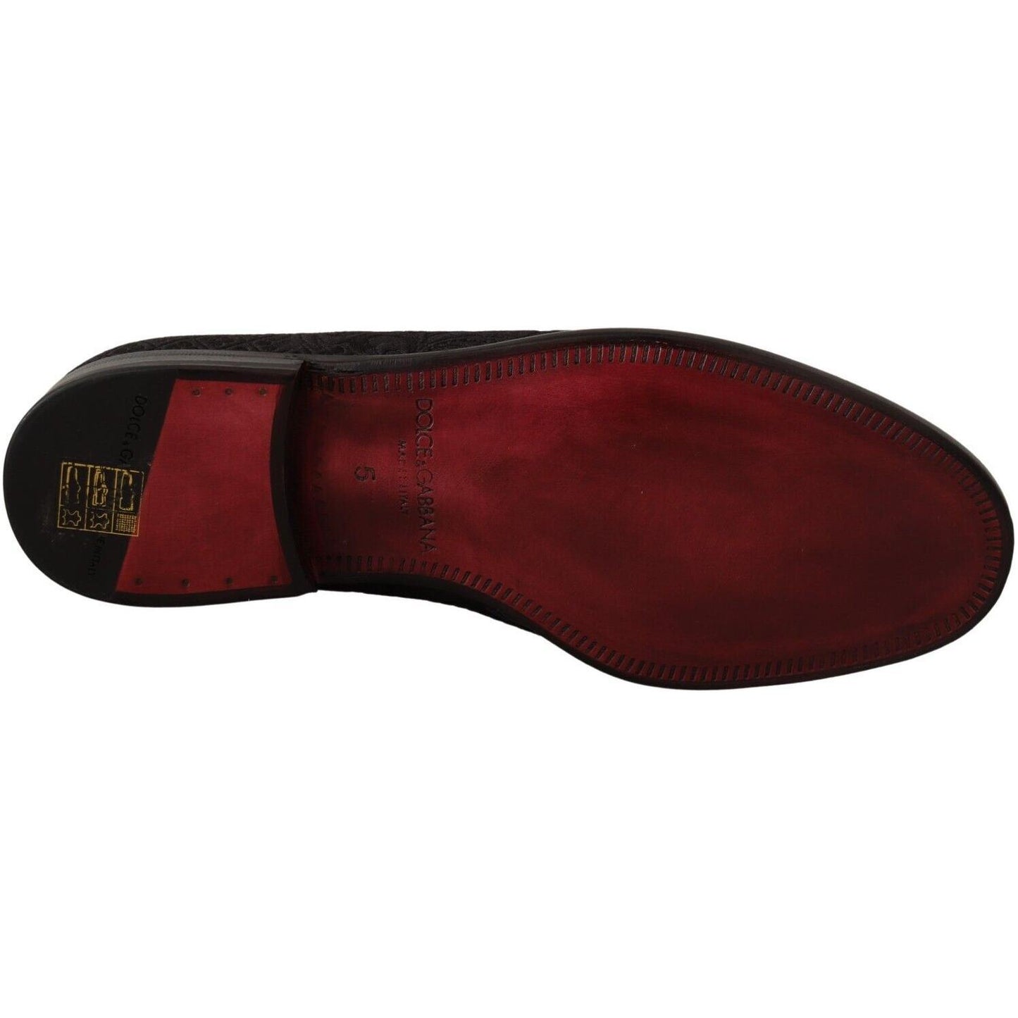 Dolce & Gabbana Black Floral Brocade Slippers Dolce & Gabbana Black
