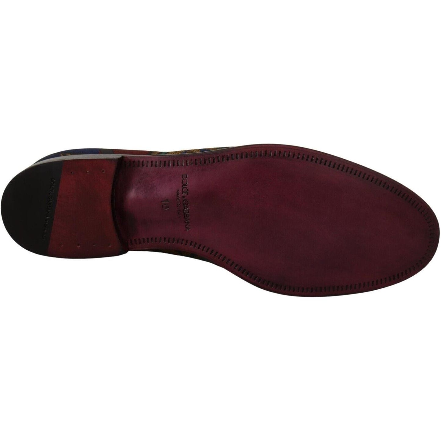 Dolce & Gabbana Multicolor Jacquard Slide-On Loafer Slippers Dolce & Gabbana Black