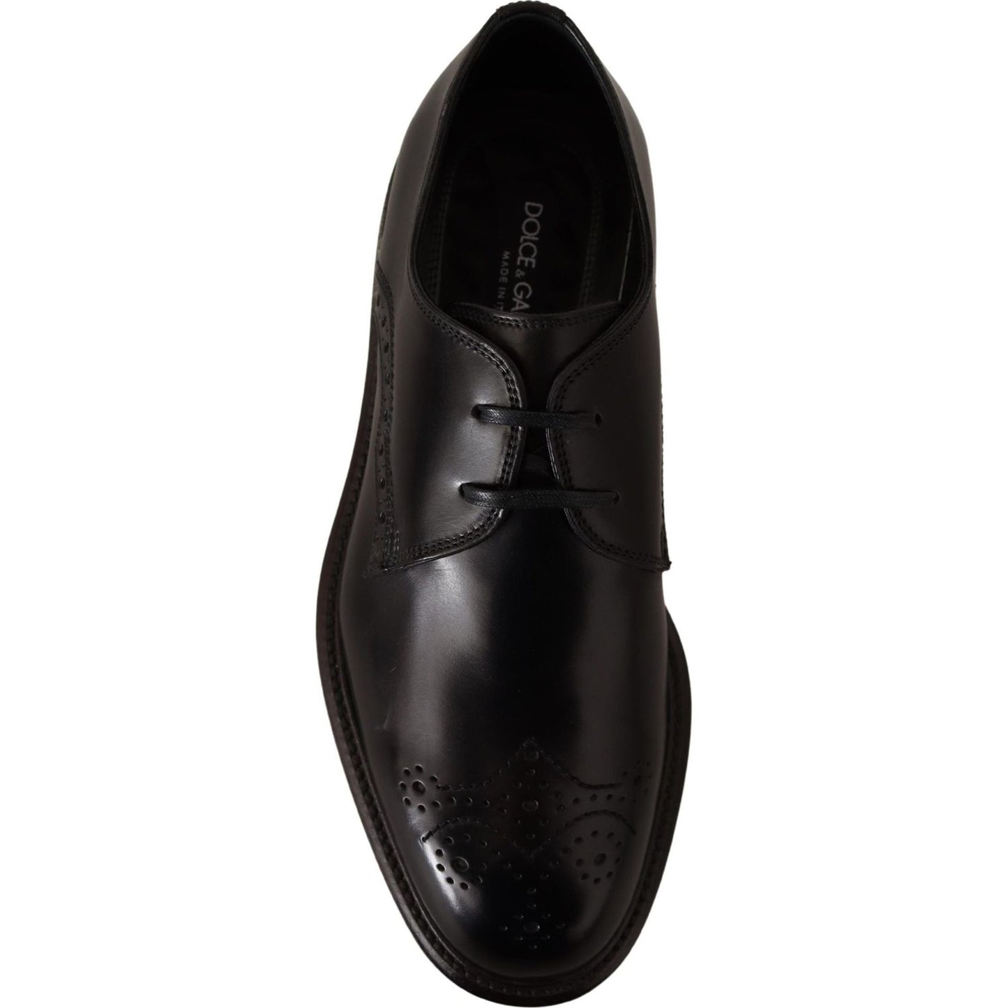 Dolce & Gabbana Elegant Black Derby Dress Shoes Dolce & Gabbana Black