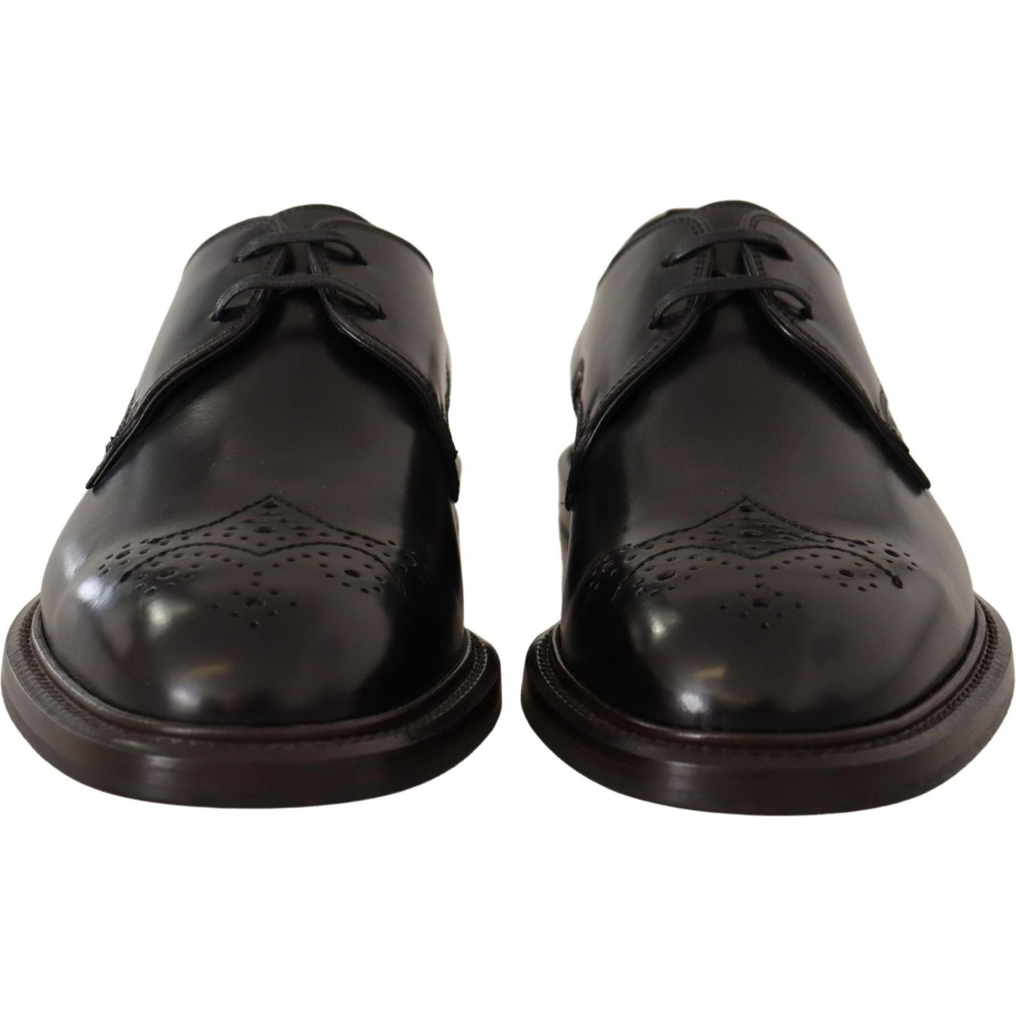 Dolce & Gabbana Elegant Black Derby Dress Shoes Dolce & Gabbana Dark Slate Gray