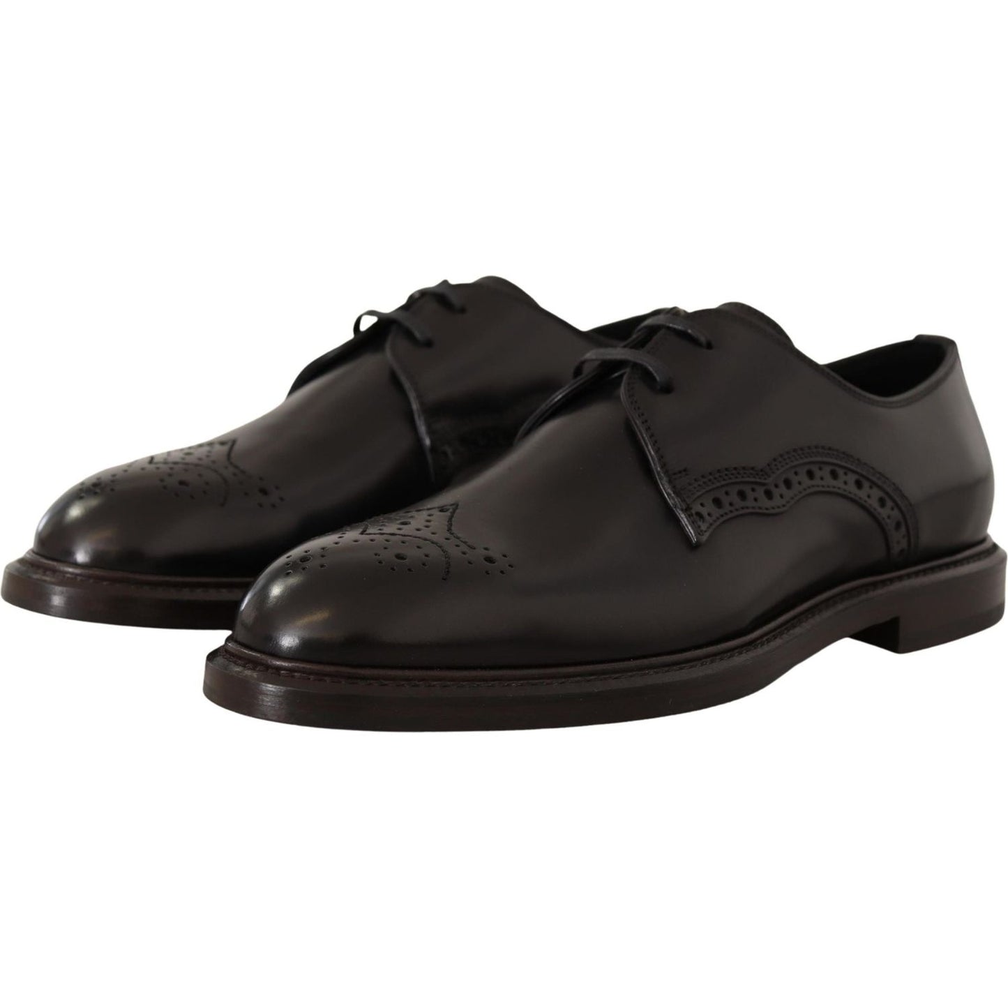 Dolce & Gabbana Elegant Black Derby Dress Shoes Dolce & Gabbana Dark Slate Gray