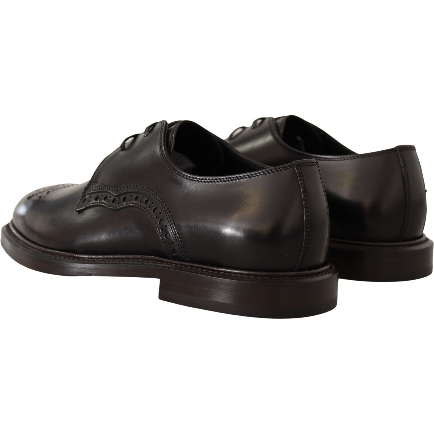 Dolce & Gabbana Elegant Black Derby Dress Shoes Dolce & Gabbana Dark Slate Gray